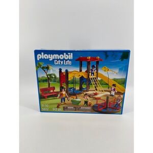 Playmobil City Life Playground Set 5612 New 92pc Park Slide Swing Merry-Go-Round
